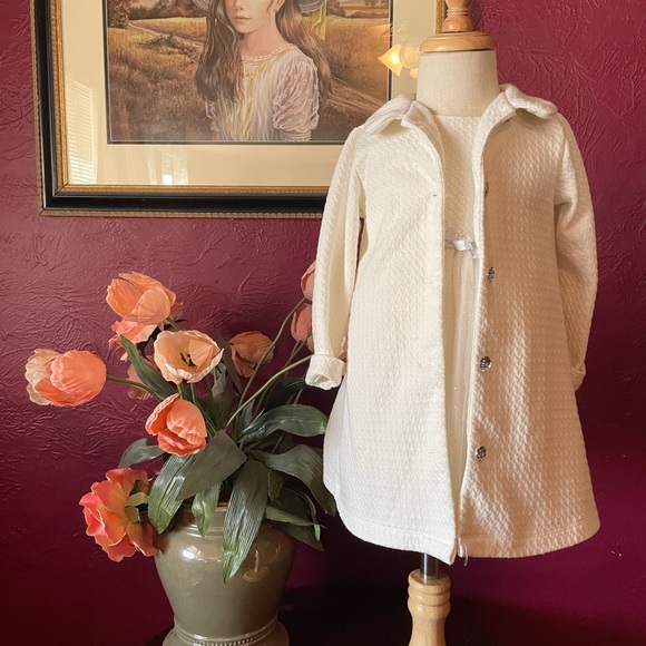 Brand: Nannette, 2t white with silver spring/summer dress with long sleeve coat - Picture 13 of 14